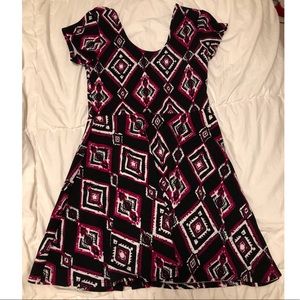 Patterned Skater Dress